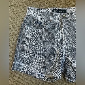 Snake print shorts
